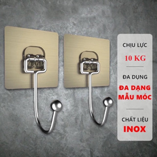 Combo 20 Móc Treo Dán Tường chịu lực 10KG , móc treo inox 304, đa năng