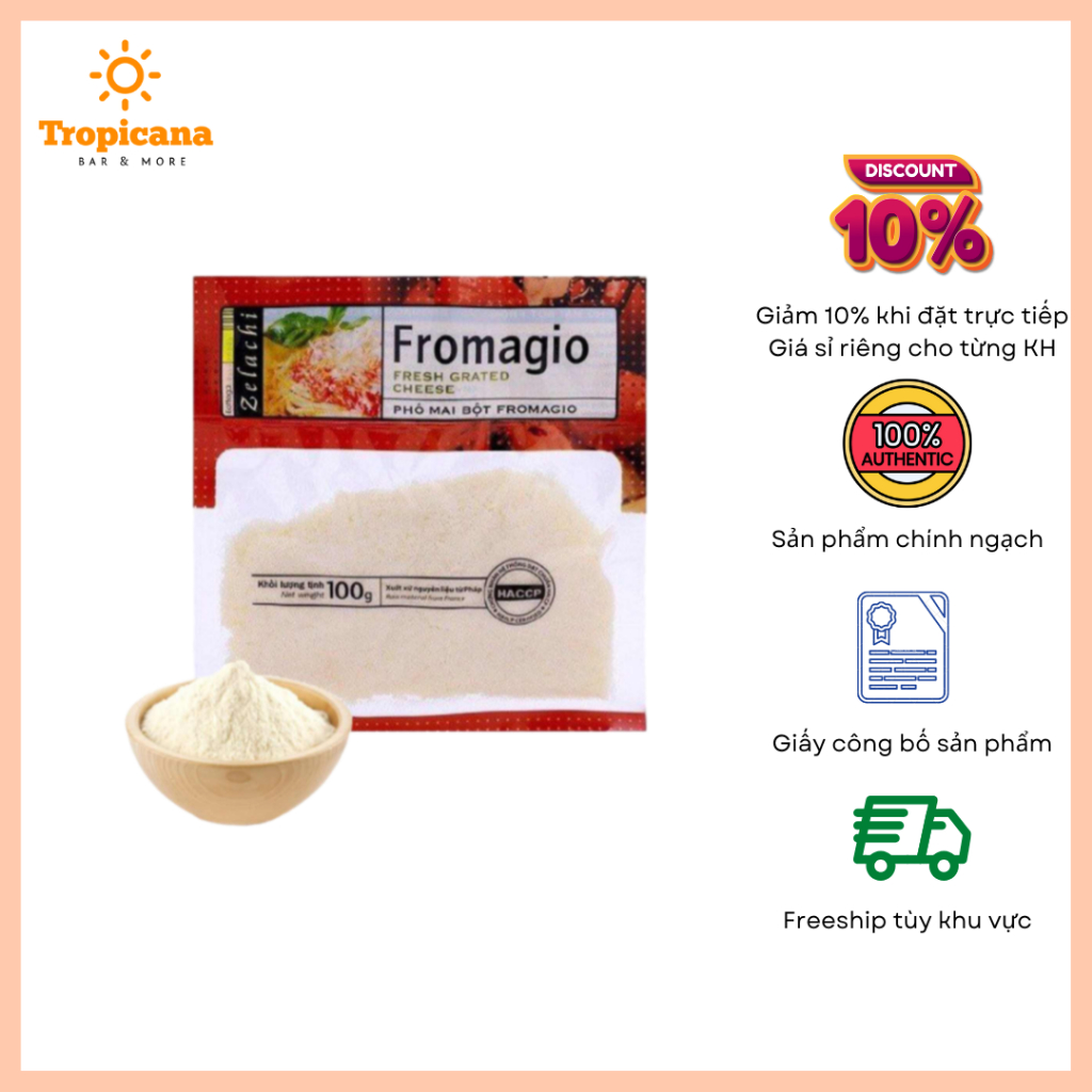 Phô mai bột Bottega Zelachi 100g