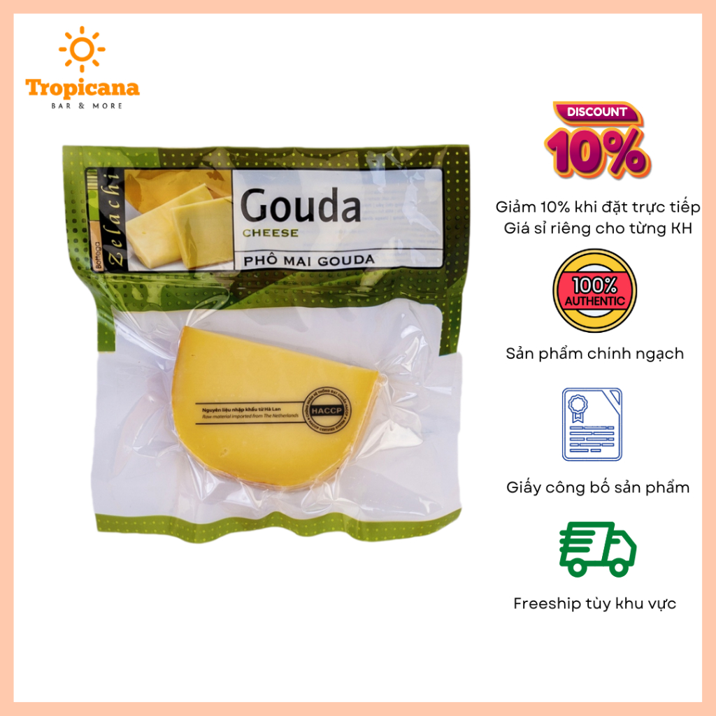 Phô mai Gouda Bottega Zelachi 100g