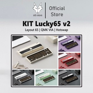 [HỎA TỐC HN - HCM] Bàn phím cơ Lucky65 V2 1.6mm Catch Ball | Nhôm | RGB | Không dây 3 Modes| Hotswap