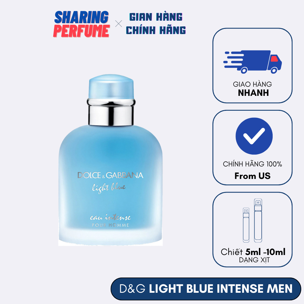 💥Sharingperfume - Nước hoa D&G Light blue Intense Men