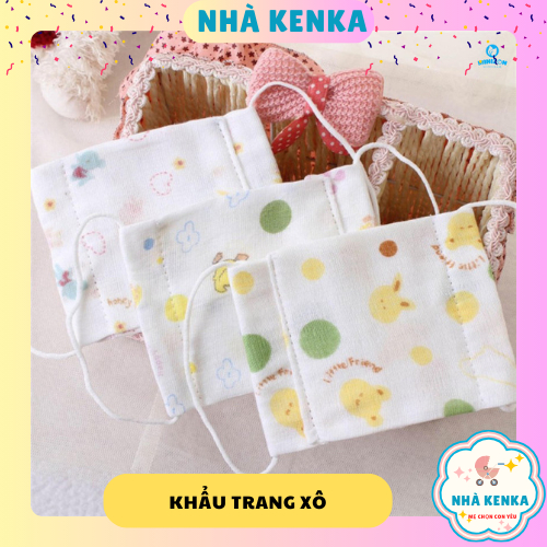 khẩu trang cho bé chất xô 1-3t