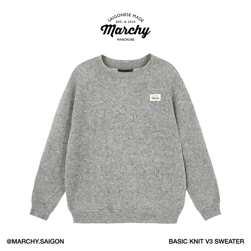 MARCHY - Basic Knit Sweater V3 - Áo len tay dài