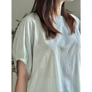 𝗠𝗔𝗬 𝗟𝗜𝗡𝗘𝗡 - - Áo cổ tròn tay liền linen (hình ảnh chính chủ)
