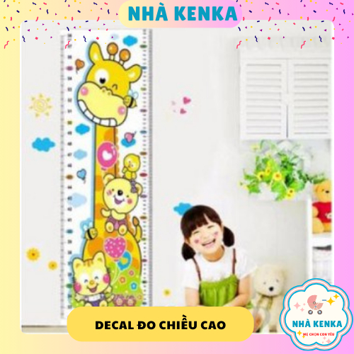 THƯỚC ĐO CHIỀU CAO DECAL DÁN TƯỜNG CHO BÉ