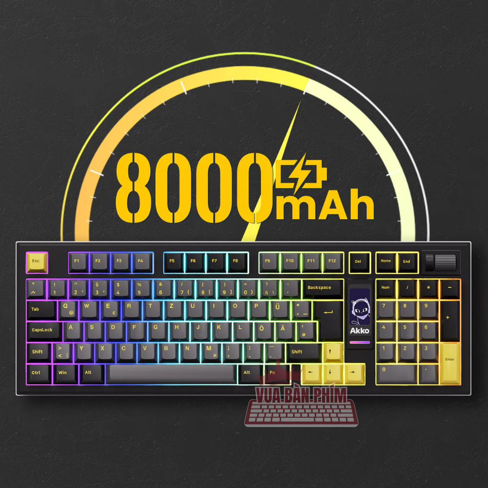 [HÀNG SẴN ] Bàn phím cơ không dây Akko 5098 |  5098B mạch xuôi, 3 mode , núm xoay, màn hình tft , led rgb, hotswap | BigBuy360 - bigbuy360.vn
