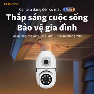【New Camera Yoosee 2 mắt kết nối bằng đui đèn E27 Fnkvision 12MP , không cần đi dây, quan sát từ xa qua điện thoại