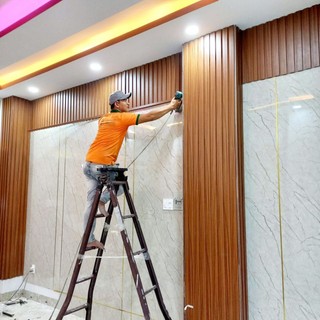  Tấm ốp Tường PVC Lam 3 Sóng  Tấm dài 2m9 Cắt làm 2  