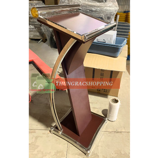 BỤC PHÁT BIỂU BẰNG GỖ MÀU NÂU ĐỎ E-011