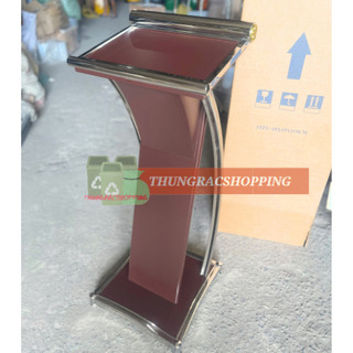 BỤC PHÁT BIỂU BẰNG GỖ MÀU NÂU ĐỎ E-011