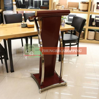 BỤC PHÁT BIỂU BẰNG GỖ MÀU NÂU ĐỎ E-011