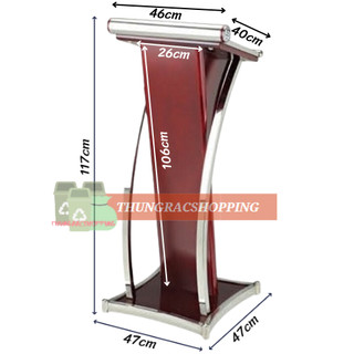 BỤC PHÁT BIỂU BẰNG GỖ MÀU NÂU ĐỎ E-011