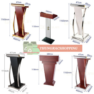 BỤC PHÁT BIỂU BẰNG GỖ MÀU NÂU ĐỎ E-011