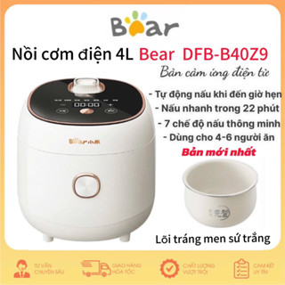 Nồi cơm điện 4L Bear DFB-B40Z9 bản cảm ứng công suất cao 800w có chức năng hẹn giờ bảo hành 18 tháng