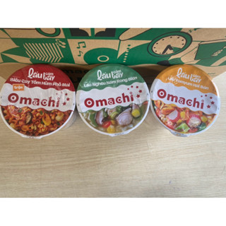 Mì Ly Omachi Lẩu Cầm Tay Vị Tôm Yum Hải sản , Lẩu Nghêu Rong Biển Và Trộn Siêu Cay Tôm Hùm Hải Sản