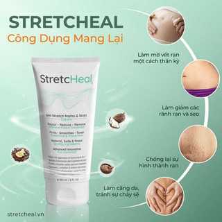Kem StretcHeal Mỹ 180ml chống rạn da, làm mờ vết rạn da cho mẹ bầu