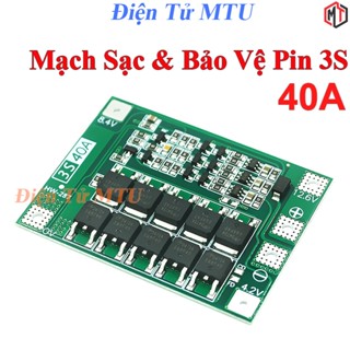 Mạch 3S 12V 40A. Mạch bảo vệ khối pin Lithium ion 3S 18650 26650, Dòng xả cao ổn định