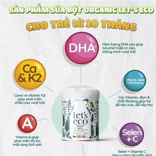 Sữa công thức hữu cơ Let's Eco Đan Mạch - 700g