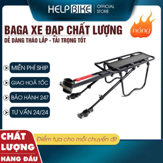 Baga xe đạp thể thao tiện lợi, Gác baga xe đạp chất liệu hợp kim nhôm bắt cốt yên chắc chắn BG01