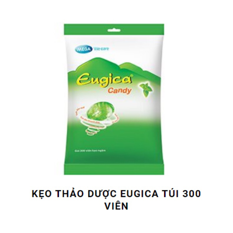Kẹo ngậm ho thảo dược Eugica Candy (Bịch 300 viên) Thương hiệu từ Thái Lan giúp giảm ho, đau rát họn