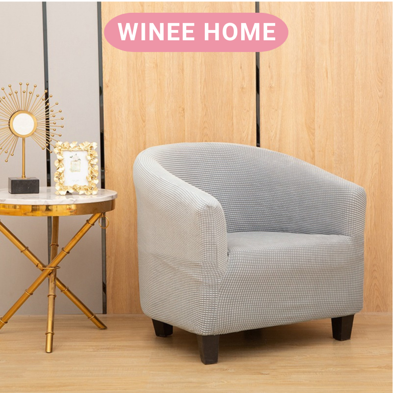 Vỏ bọc ghế nail, ga bọc sofa đơn, sofa lười vải nỉ caro mềm mại