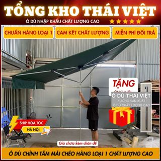Ô dù mái chéo nghiêng chính tâm 2m5x3m (không kèm chân đế), ô dù che nắng mưa ngoài trời, vải dù cao cấp Ô DÙ THÁI