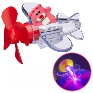 Gấu Dâu Lái Máy Bay phát sáng vĩnh cửu gắn mũ bảo hiểm, trang trí xe máy ô tô xe đạp điện