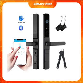 Khóa vân tay cửa nhôm kính, xingfa dùng app TTlock