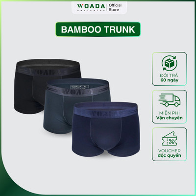 [COMBO 3] Quần Lót Nam Dáng Trunk Chất Liệu Bamboo Thương Hiệu Woada LK157