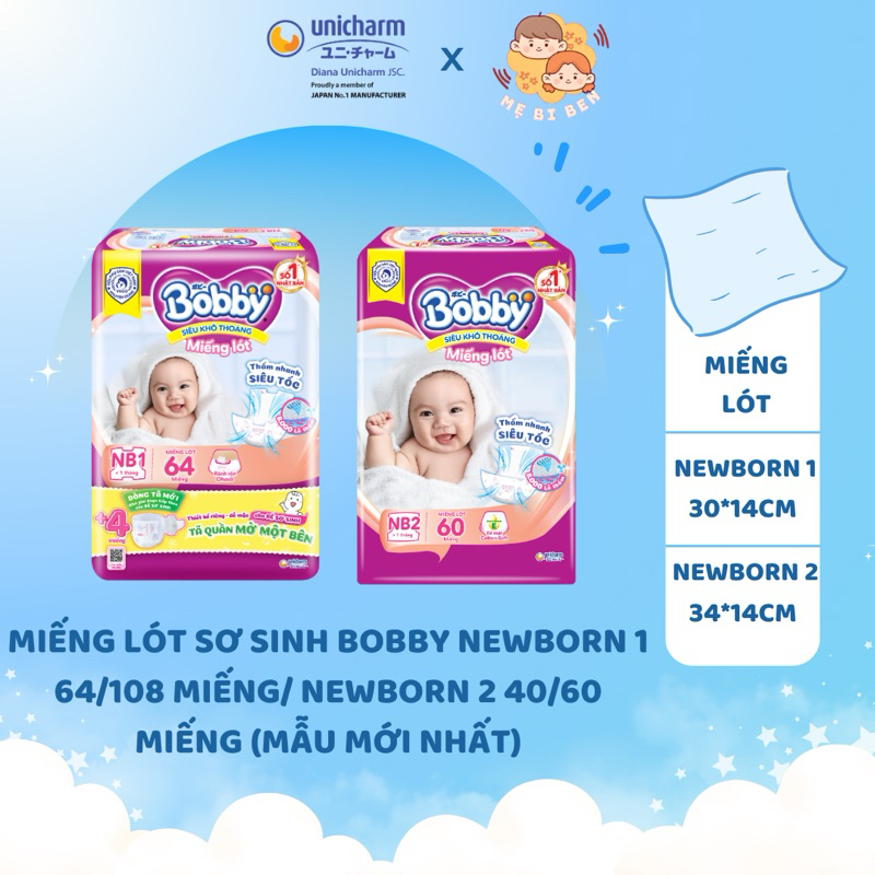 Miếng Lót Sơ Sinh Bobby Newborn 2 60 Miếng