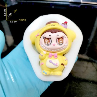 Khuôn silicone 2D - 3D LABUBU MY MELODY KUROMI, làm DIY, tượng thạch cao, composite, nến