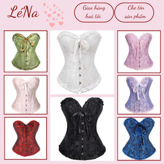(Đủ màu) Áo Corset Ren Hoa Định Hình Gợi Cảm Quảng Châu