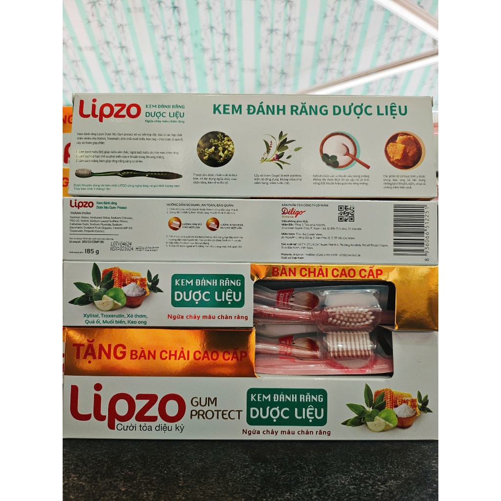 Kem đánh răng Dược liệu Lipzo | Ngăn ngừa chảy máu chân răng, chắc nướu, giảm nhiệt miệng 19g