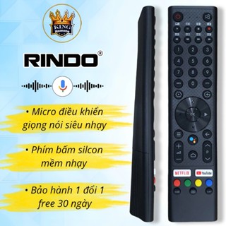 Điều khiển giọng nói tivi RINDO, remote RINDO giọng nói hàng tốt phím bấm mềm