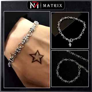  Vòng Tay Nam Chrome Heart Thánh Giá - Lắc Tay Chữ Thập Style Y2K - Vòng Tay Titan Không Gỉ Phong Cách Hiphop Matrix 