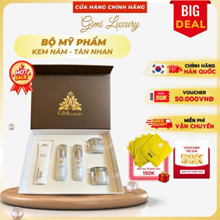 (Mới 2024) Bộ Mỹ Phẩm Kem Nám,Tàn Nhan GiMi Luxury Hàn Quốc Vỏ Nâu dành cho Nám dưỡng da trắng sáng