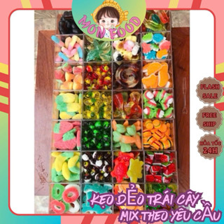 [Mix Theo Yêu Cầu] 1Kg Kẹo Dẻo Trái Cây Full Vị, Kẹo Chip Nhân 4D, Kẹo Dẻo Tầng