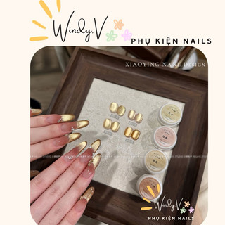   Windy.V  Frescobaldi  Set 4 hũ mắt mèo ánh trăng tông vàng cuối thu Hũ 5g - sơn gel nail 