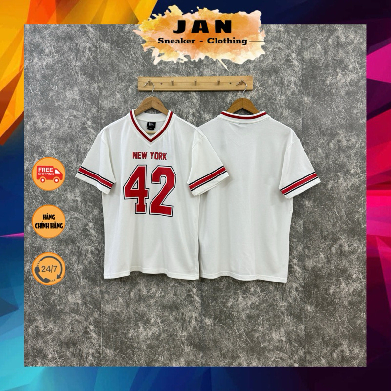 Áo Thun NEW ERA Jersey 42 Trắng Auth | Jan Shop