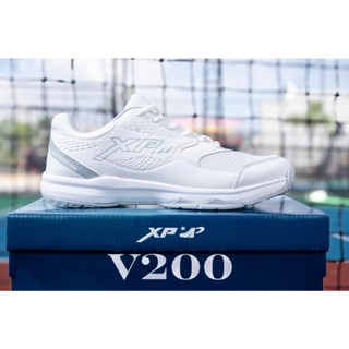 Giày Thể Thao XP V200 Nam Nữ Chính Hãng Màu Trắng - Giày Wika Chơi Pickleball, Cầu Lông, Bóng Chuyền, Bóng Bàn