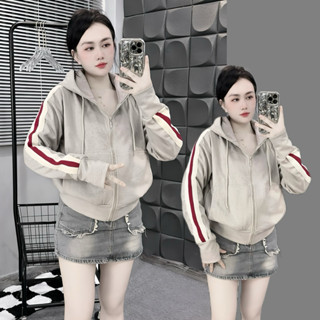 Áo Khoác Thun Tăm Nhung Chéo full 6 túi, chạy viền QC , áo khoác xinh by Hangfinshop