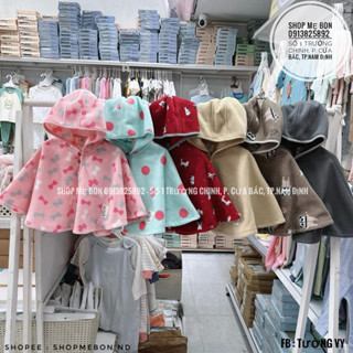 Áo choàng Lullaby nỉ lông cho bé trai bé gái