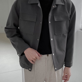 Áo Khoác Dạ Nam Cao Cấp, Áo Khoác Dạ Nam Cổ Bẻ Có Túi Ngực, Jacket Menswear - Thời Trang Phong Cách Hàn Quốc