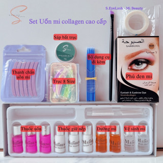 Set uốn mi collagen cao cấp với sáp bắt trục uốn mi chuyên dụng