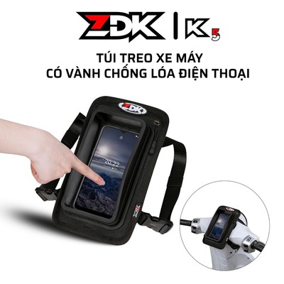 Túi treo đầu xe máy ZDK K5 và túi Mini treo đầu xe máy có vành che nắng chính hãng