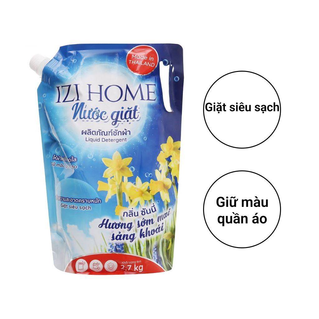 Nước giặt IZI HOME hương sớm mai túi 2.6 lít