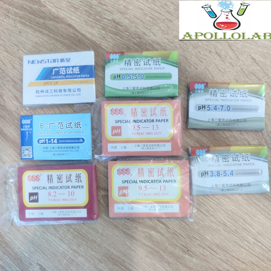 Tập giấy Quỳ Tím Đo Độ PH 1-14, 0.5-5, 3.8-5.4, 5.4-7, 8.2-10, 9.5-13...