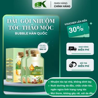 (Gói Lẻ) Dầu Gội Nhuộm Tóc Thảo Mộc  BUBBLE Lên Màu Cực Chuẩn, Không Rát Da Đầu, Chắc Chân Tóc, Ngăn Rụng Tóc | BK INNO