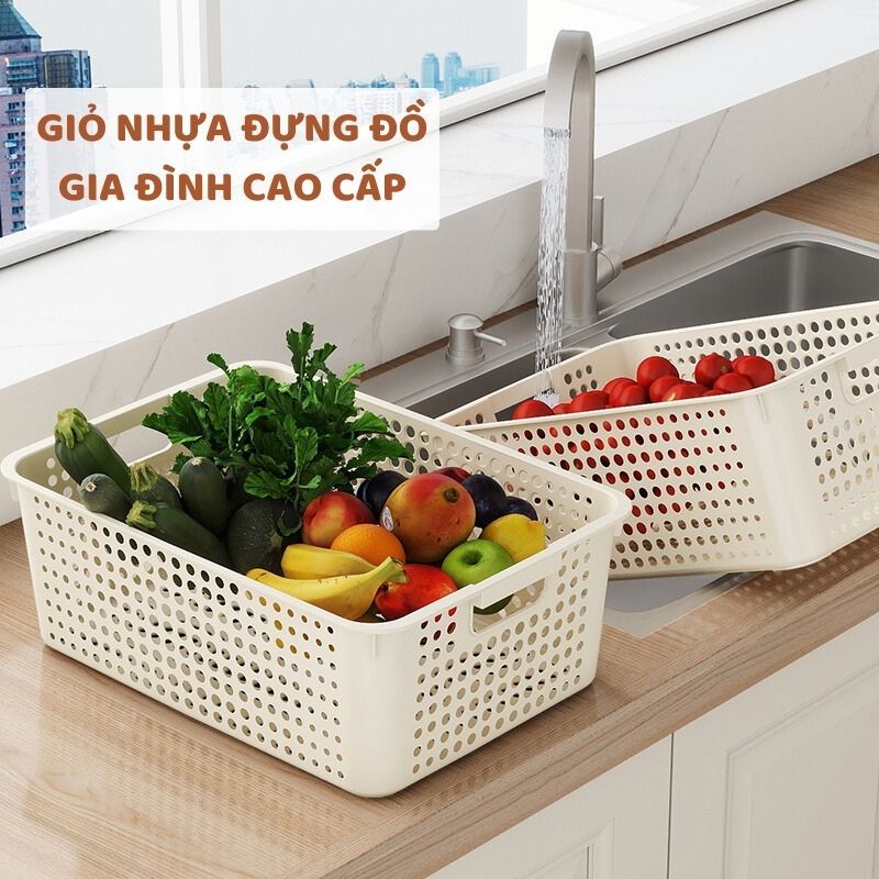 Khay Nhựa Chữ Nhật ENODA HOME, Rổ Nhựa PP Đựng Đồ Đa Năng Q034 | BigBuy360 - bigbuy360.vn