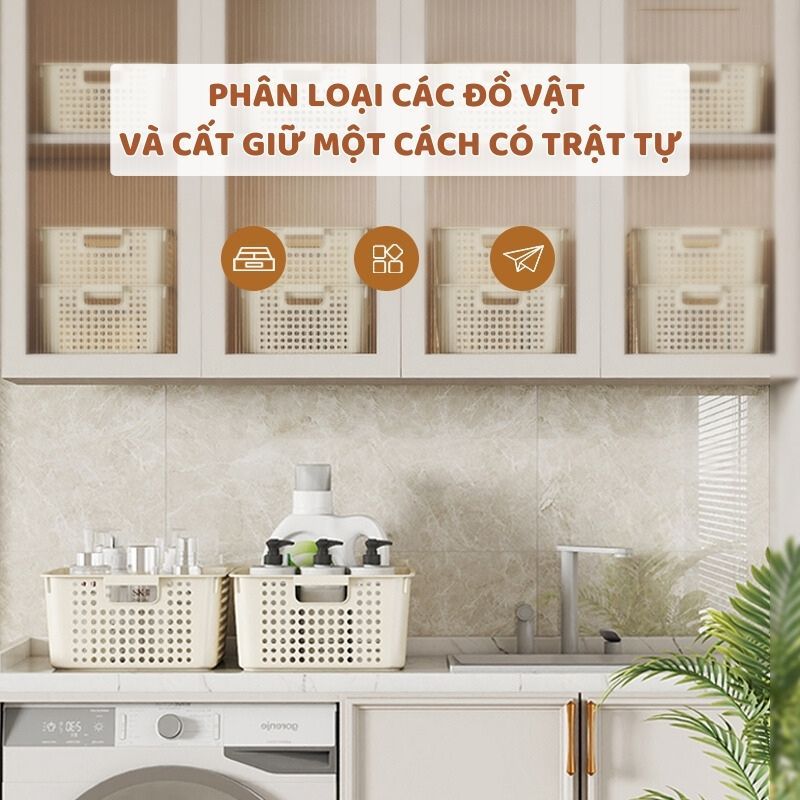 Khay Nhựa Chữ Nhật ENODA HOME, Rổ Nhựa PP Đựng Đồ Đa Năng Q034 | BigBuy360 - bigbuy360.vn